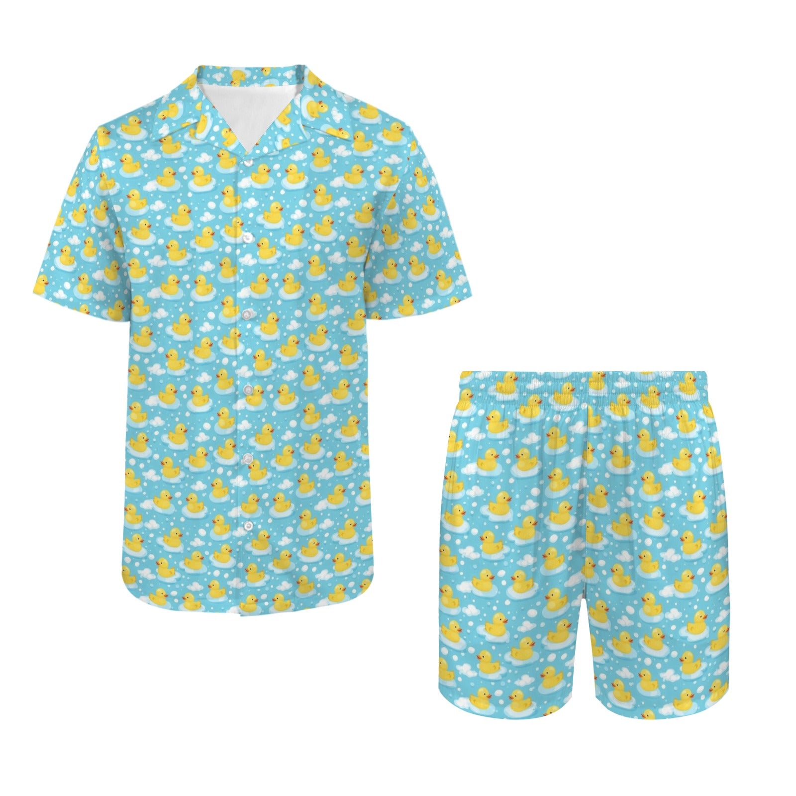 Rubber Ducks Men's Hawaiian Shirt & Shorts Set