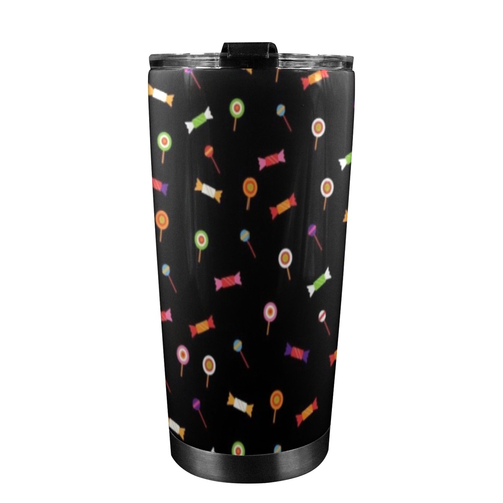 Candy - 20oz Mobile Tumbler with Lid (Black Lock) 20oz Travel Mug Food Printed Offshore