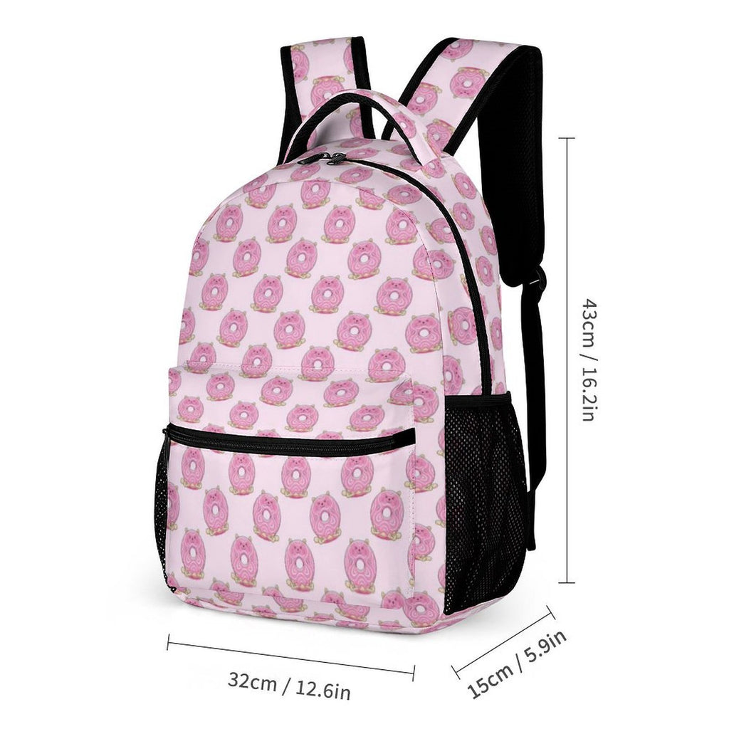 Pink Cat Doughnuts Backpack, Lunch Bag & Pencil Case Set