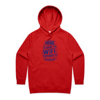 Home Is Where The WIFI Connects Automatically - Womens Hoodie Red Womens 2XL Womens Hoodie Printed In Australia Tech