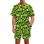 Cute Limes Men's Hawaiian Shirt & Shorts Set Men's Hawaiian Shirt & Shorts Set Food Printed Offshore