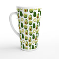 Cute Avocados - White Latte 17oz Ceramic Mug Default Title Latte Mug food Globally Fulfilled