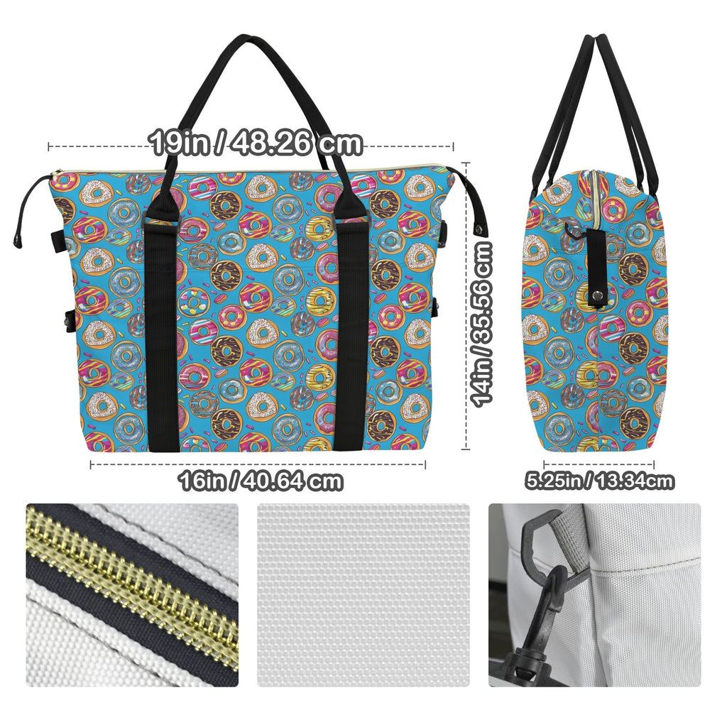 Doughnuts On Blue Duffle Bag-Simple (Model 1715) Duffle Bag-Simple (1715)