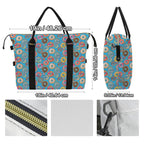 Doughnuts On Blue Duffle Bag-Simple (Model 1715) Duffle Bag-Simple (1715)