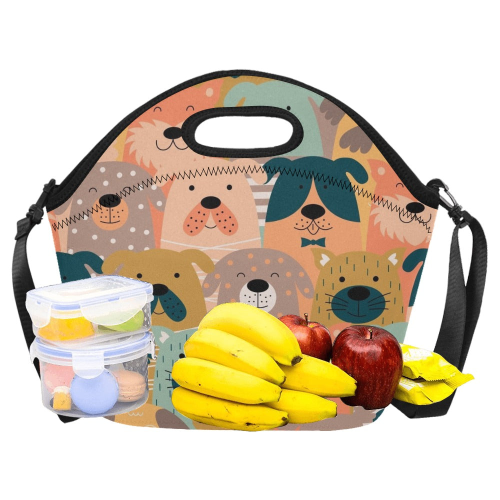 Lots Of Dogs - Neoprene Lunch Bag Neoprene Lunch Bag Printed Offshore