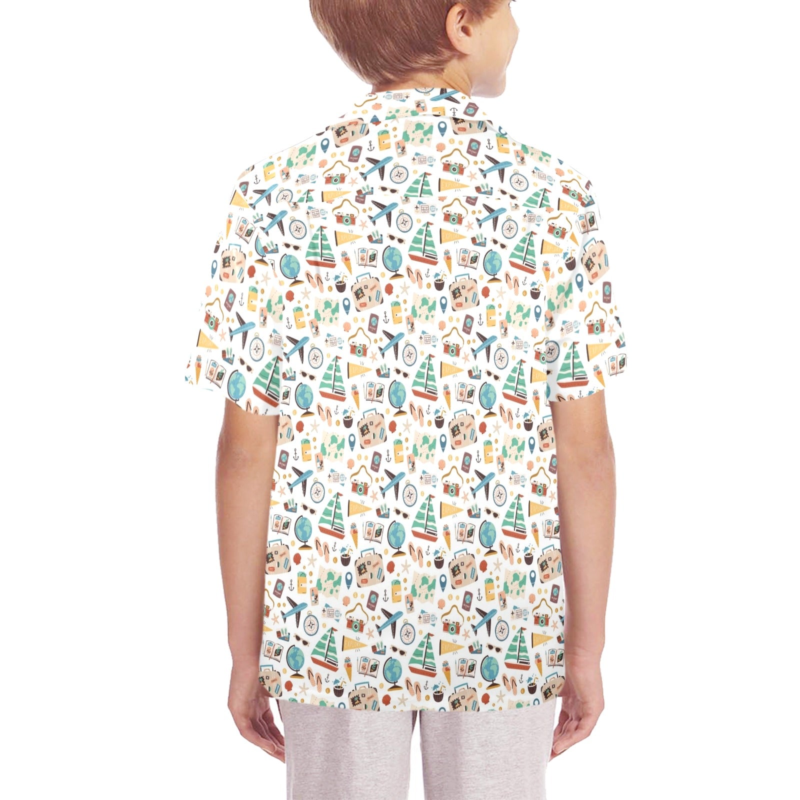 Travel And Explore Senior Kids Hawaiian Shirt