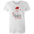 Santa's Favourite - Womens T-shirt White Womens Christmas T-shirt Christmas Printed In Australia