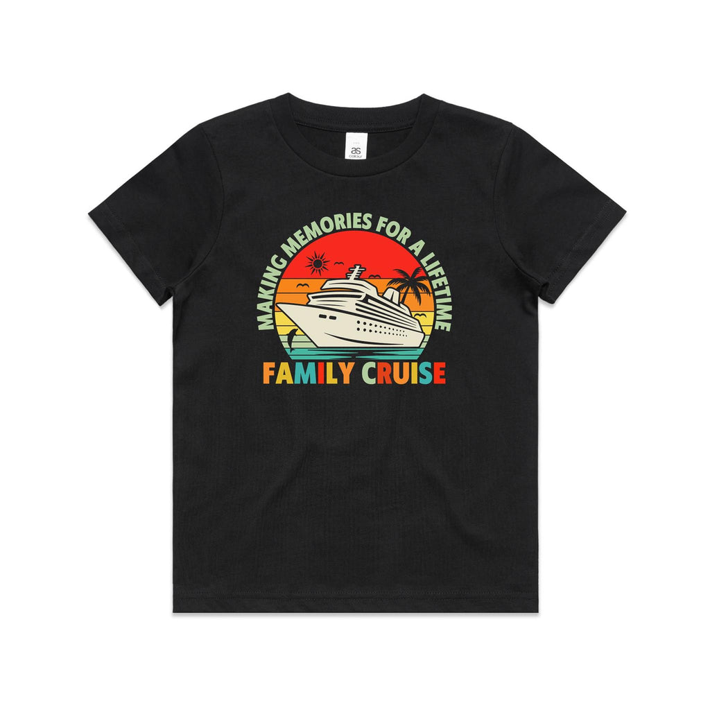 Family Cruise, Making Memories For A Lifetime Kids Cruise T-shirt Black Kids Cruise T-shirt Cruise Printed In Australia