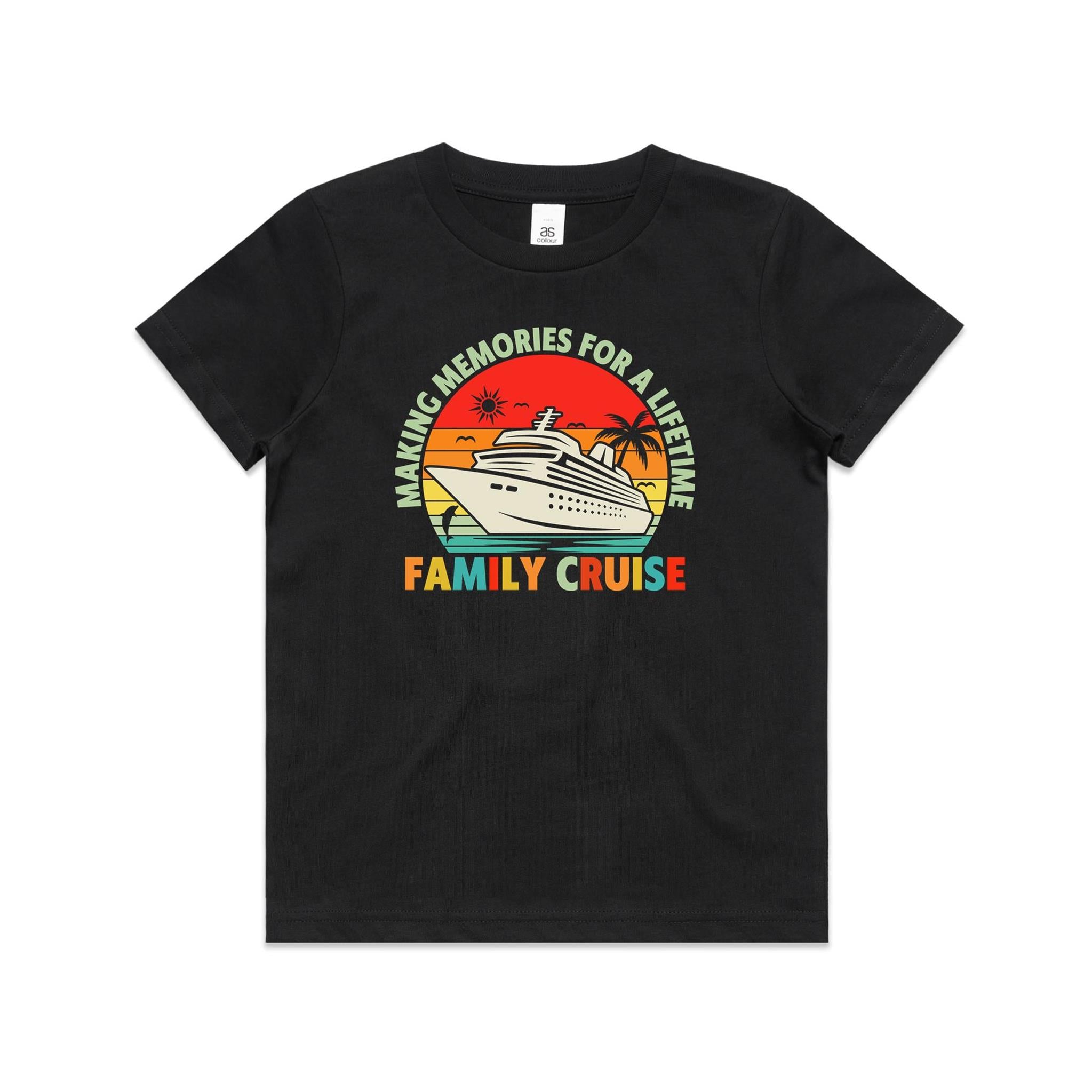 Family Cruise, Making Memories For A Lifetime Kids Cruise T-shirt Black Kids Cruise T-shirt Cruise Printed In Australia