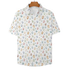 Paw Print Women's Collared Pocketless Short Sleeve Shirt