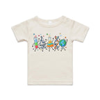 Science Characters AS Colour Baby T-shirt Natural Baby T-shirt Printed In Australia Science
