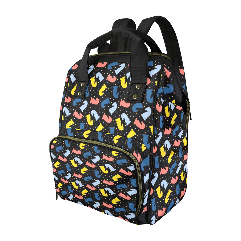 Colourful Chess Multi-Function Backpack, Nappy / Diaper Bag One Size Multi-function Backpack, Nappy / Diaper Bag Chess Games Printed Offshore
