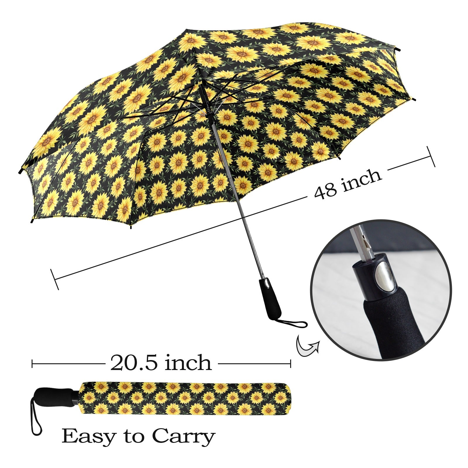 Painted Sunflower Umbrella Umbrella Plants Printed Offshore