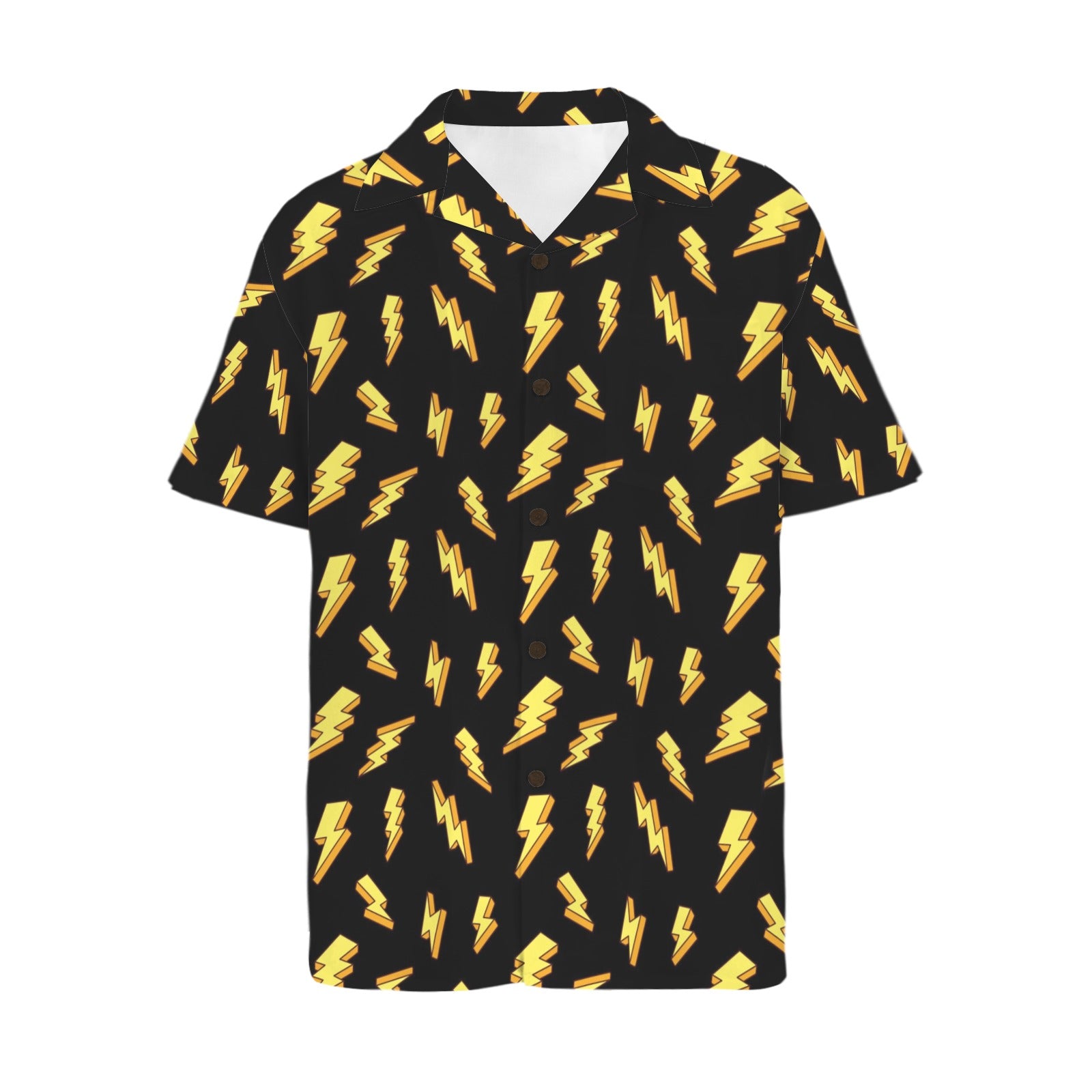 Lightning Bolts Men's Short Sleeve Hawaiian Shirt Men's Hawaiian Shirt (New) comic Printed Offshore