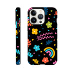 Bright Rainbow And Flowers - Apple iPhone Tough case iPhone 13 Pro iPhone Tough Case Globally Fulfilled Plants