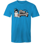 Stay Spooky, Halloween - Mens T-Shirt Arctic Blue Mens T-shirt Halloween Printed In Australia