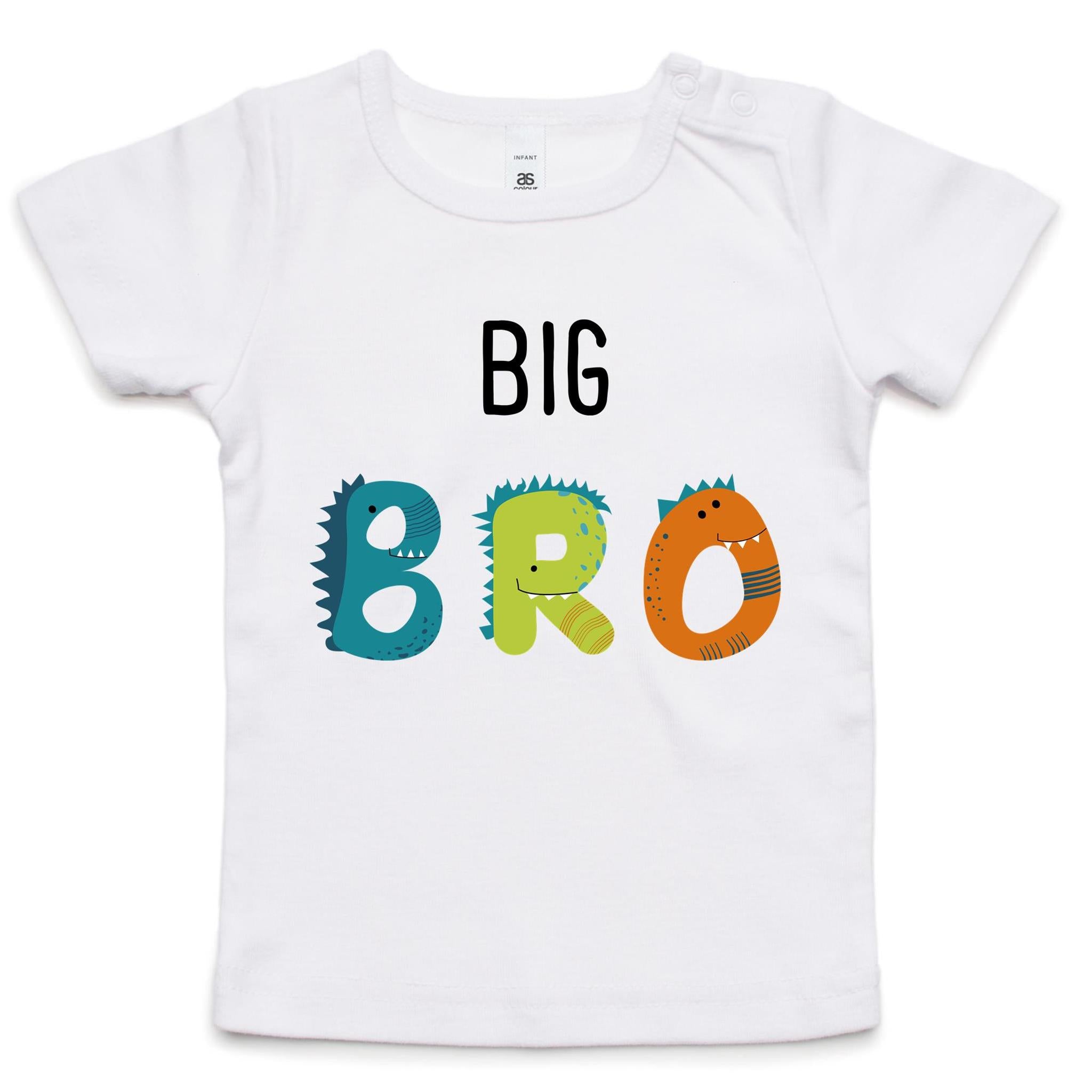 Big Brother, Monsters - Baby T-shirt White Baby T-shirt Printed In Australia
