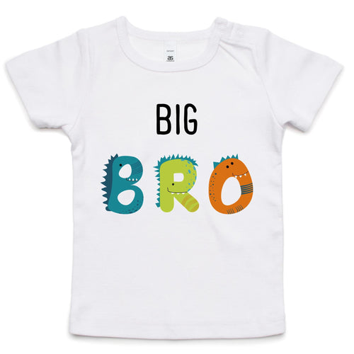 Big Brother, Monsters - Baby T-shirt White Baby T-shirt Printed In Australia