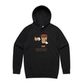 Even My Coffee Needs Coffee Men's AS Colour Hoodie Black Mens Hoodie Coffee Printed In Australia