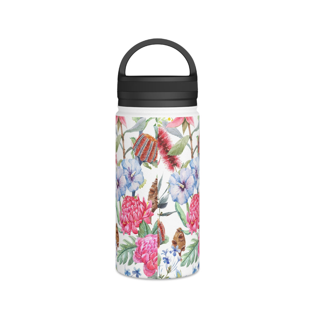 Australian Native Flowers Stainless Steel Water Bottle, Handle Lid Stainless Steel Water Bottle With Handle Lid Globally Fulfilled Plants