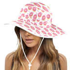 Pink Donuts Wide Brim Bucket Hat Wide Brim Bucket Hat Food Printed Offshore