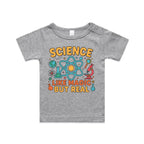 Science, Like Magic But Real AS Colour Baby T-shirt Grey Marle Baby T-shirt Printed In Australia Science