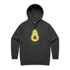 Vegan Avocado - Womens Hoodie Coal Womens Hoodie Food Printed In Australia