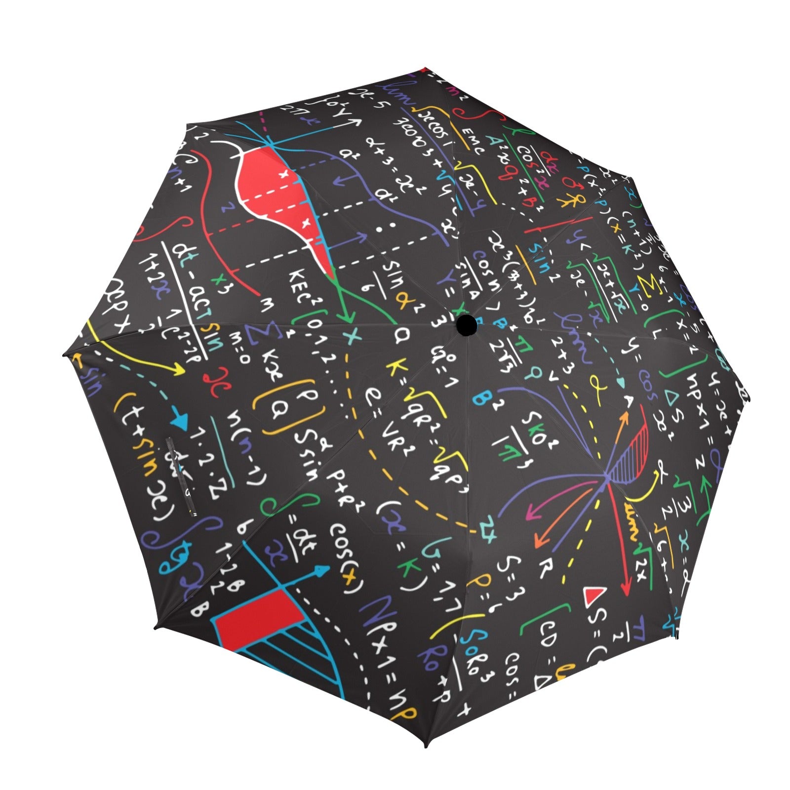 Colourful Maths Formulas - Semi-Automatic Foldable Umbrella (Model U12) One Size Semi-Automatic Foldable Umbrella (U12)