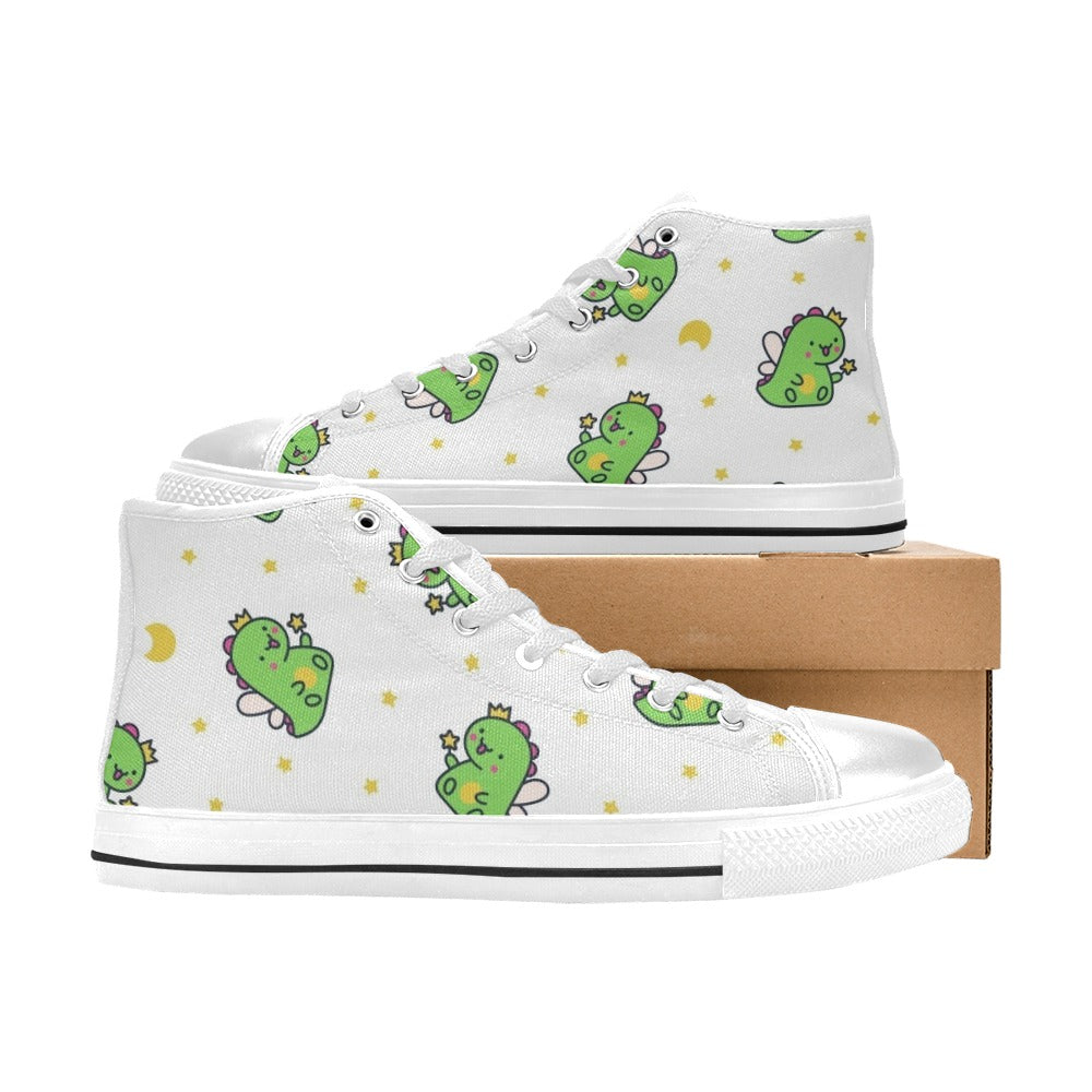Dinosaur Fairy Women's High Top Canvas Shoes Womens Classic High Top Shoes Printed Offshore