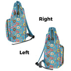 Doughnuts On Blue Multi-Function Backpack, Nappy / Diaper Bag Multi-function Backpack, Nappy / Diaper Bag Food Printed Offshore