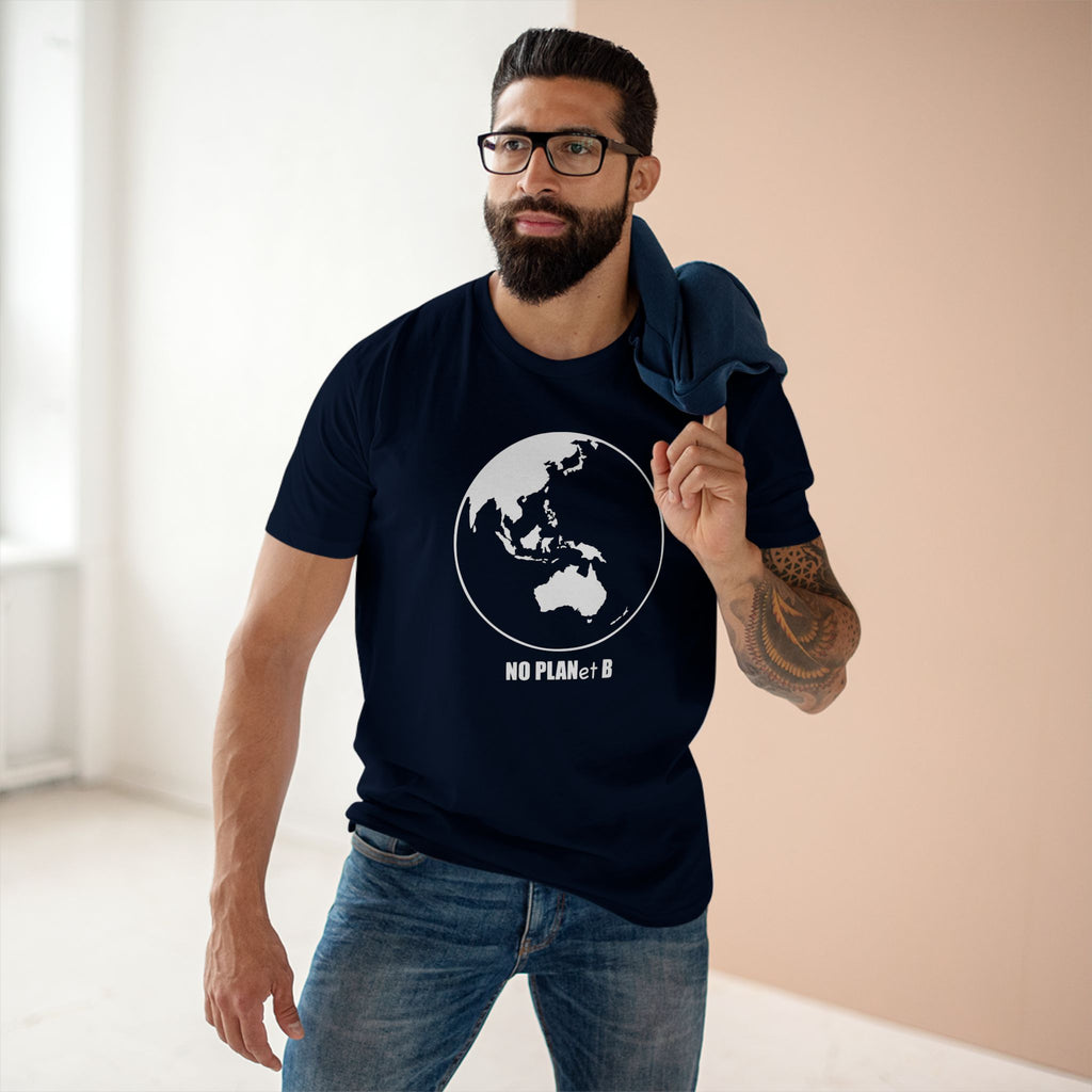 No Planet B - Men's Staple Tee Navy Mens Premium T-Shirt Environment Printed in AU and US