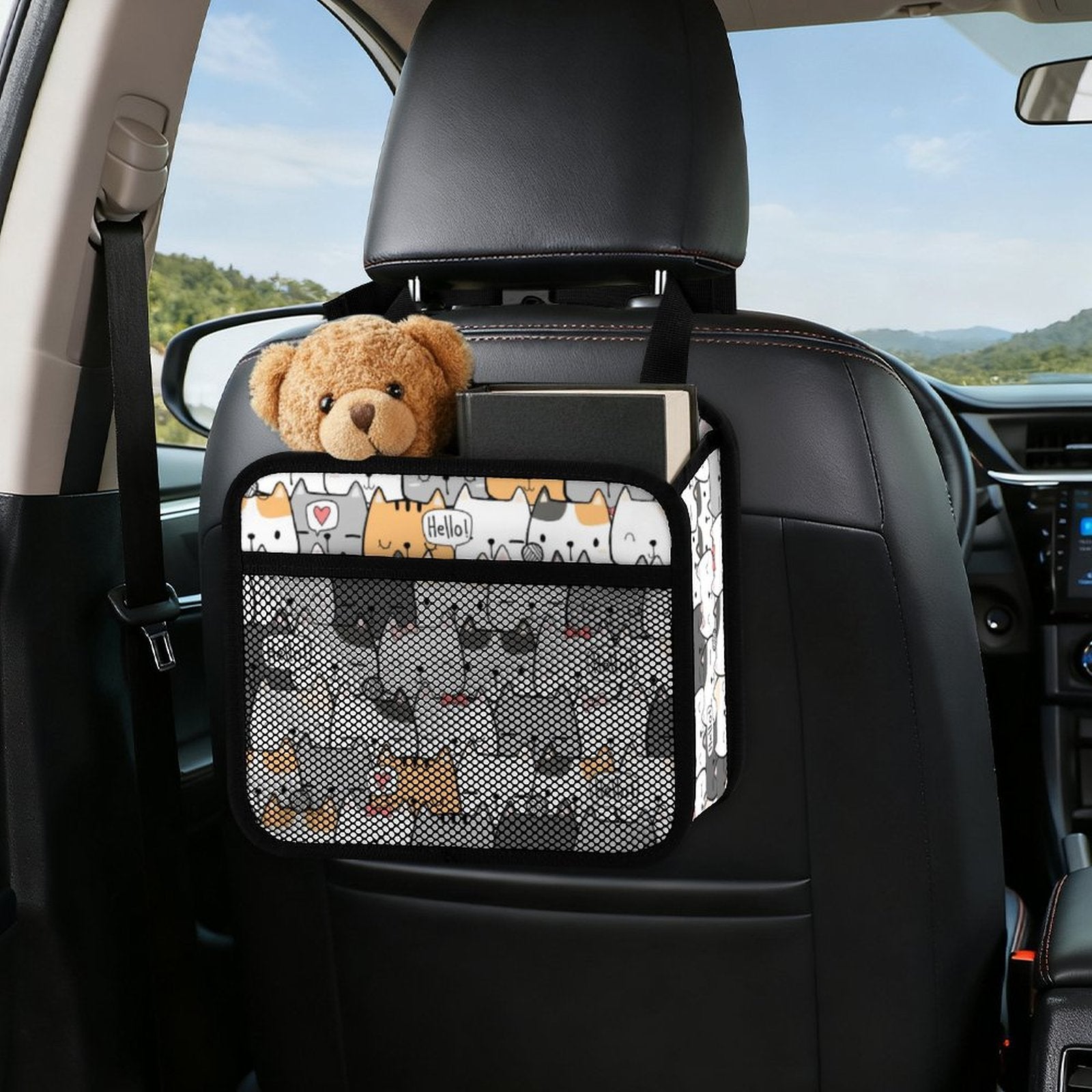 Cat Hello Car Seat Back Organiser Car Seat Back Organiser animal Printed Offshore