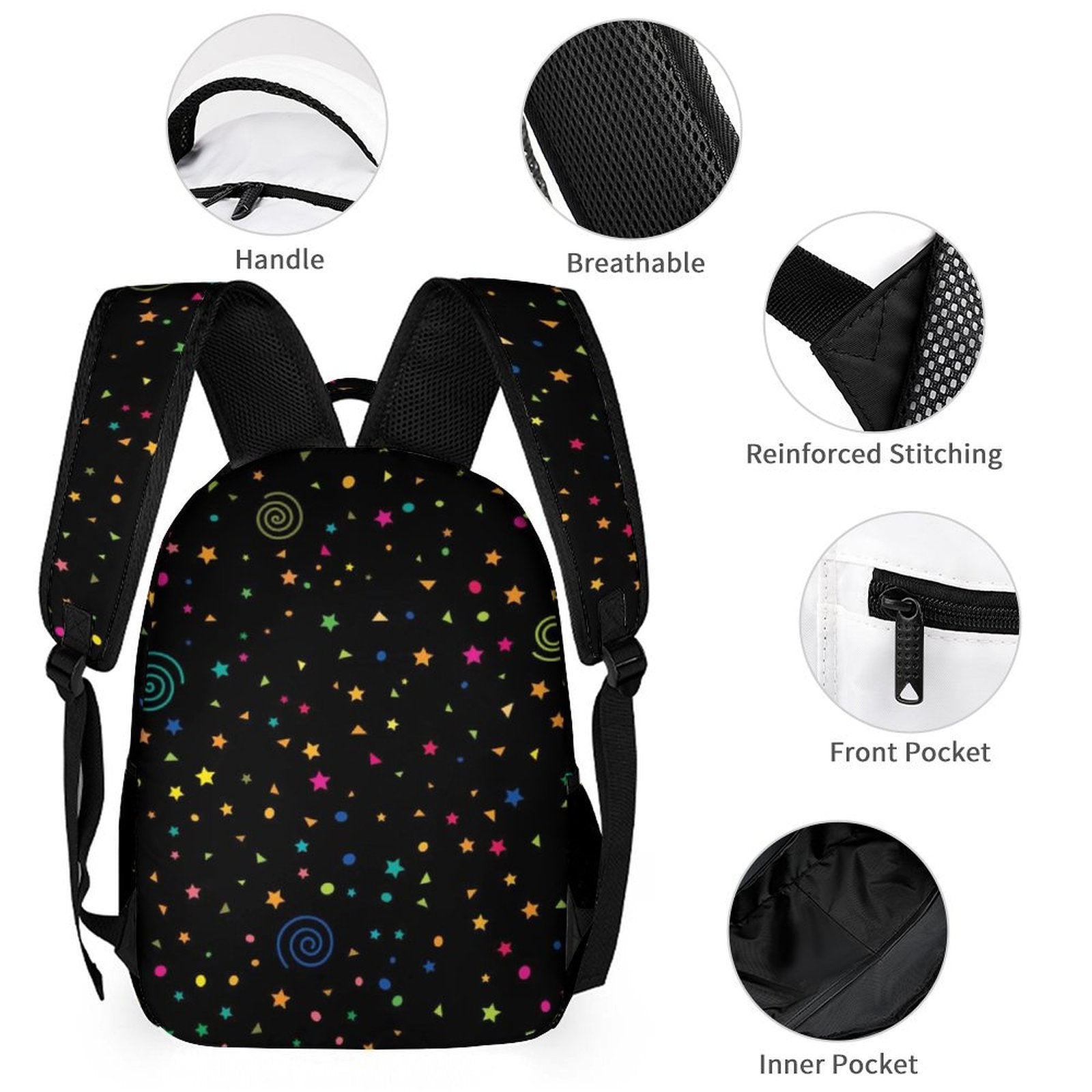 Stars And Swirls Backpack, Lunch Bag & Pencil Case Set