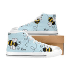 Bumble Bee - Kids High Top Canvas Shoes