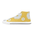 Daisy On Yellow Women's High Top Canvas Shoes US12 Womens Classic High Top Shoes Printed Offshore