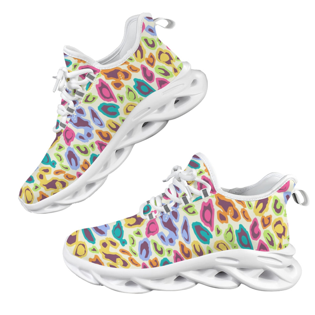 Colourful Cheetah Women's Twisted Sole Sneakers