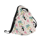 Toucans In Pink Neoprene Lunch Bag/Large (Model 1669) Neoprene Lunch Bag animal Printed Offshore