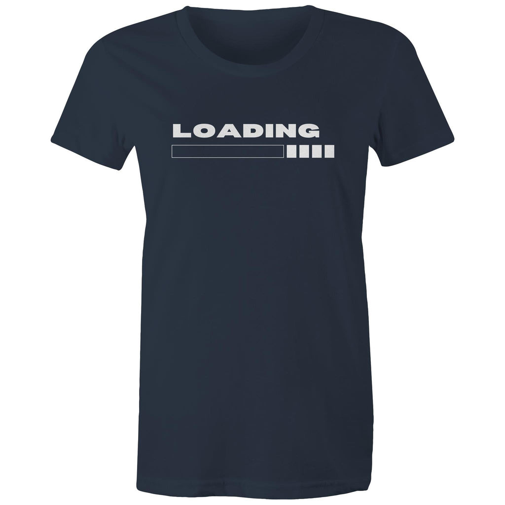 Loading - Womens T-shirt Navy Womens T-shirt Printed In Australia Tech