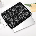 Black And White Floral Laptop Sleeve (Multiple Sizes) Laptop Sleeve Plants Printed Offshore