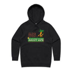 Slow Down And Enjoy Life - Womens Hoodie Black Womens Hoodie Printed In Australia