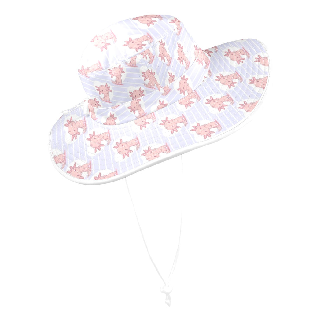 Axolotl Love Wide Brim Bucket Hat Wide Brim Bucket Hat animal Printed Offshore
