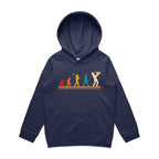 Saxophone Player - Kids Hoodie Midnight Blue Kids Hoodie Music Printed In Australia