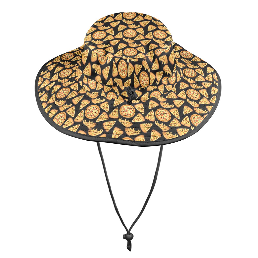 All The Pizza Wide Brim Bucket Hat Wide Brim Bucket Hat Food Printed Offshore