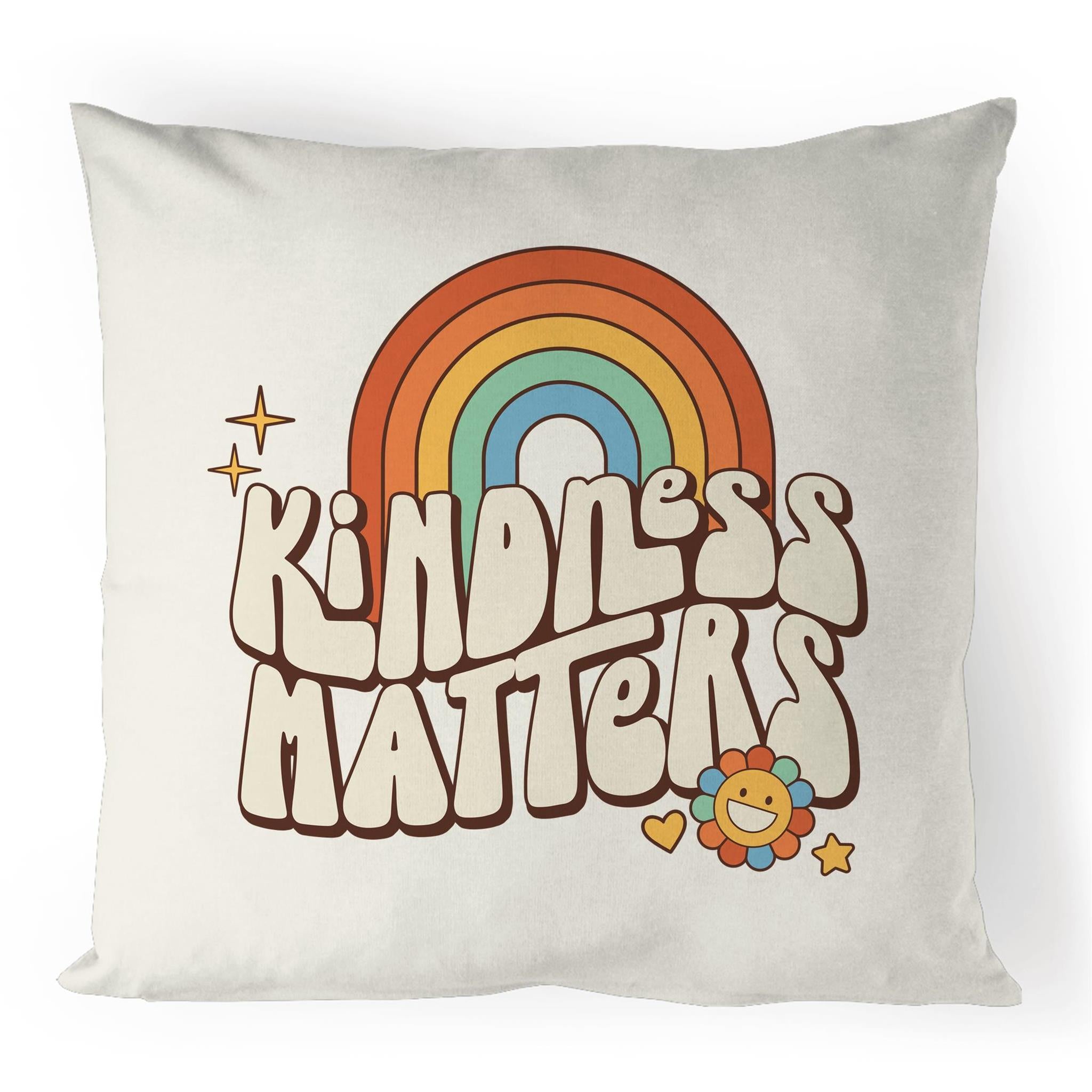 Kindness Matters - 100% Linen Cushion Cover Default Title Linen Cushion Covers Kindness Printed In Australia Retro