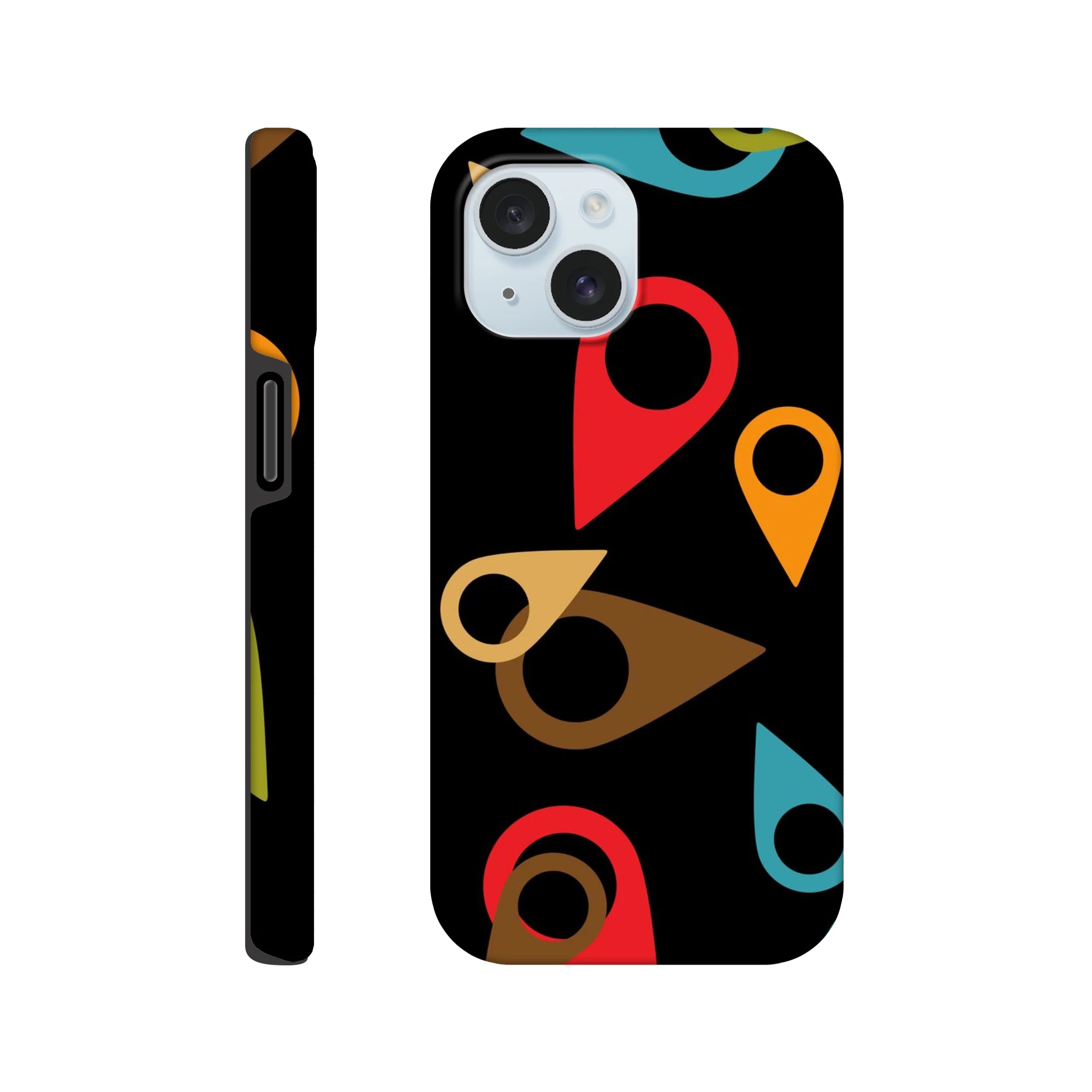 Where Am I, Location Pin - Apple iPhone Tough case iPhone 15 iPhone Tough Case Globally Fulfilled