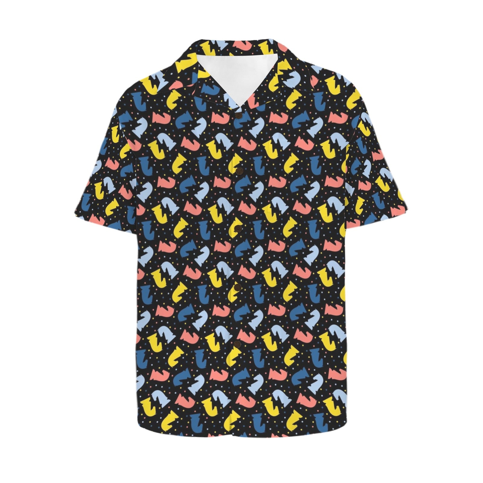 Colourful Chess Pattern Men's Hawaiian Shirt