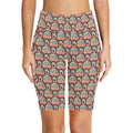 Coffee Van Women's Bike Shorts With Side Pockets Women's Bike Shorts Coffee Printed Offshore