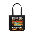 Punctuation Saves Lives, Dinosaur Canvas Tote Bag
