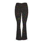 Music Notes High Waist Crossover Tummy Control Flare Leggings High Waist Flare Leggings Music Printed Offshore