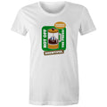 Brewtiful, Coffee Press Women's AS Colour T-shirt White Womens T-shirt Coffee Printed In Australia